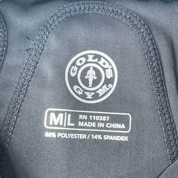 Golds Gym M/L Compression Long Sleeve Shirt With Padded Front & Back - Picture 5 of 6